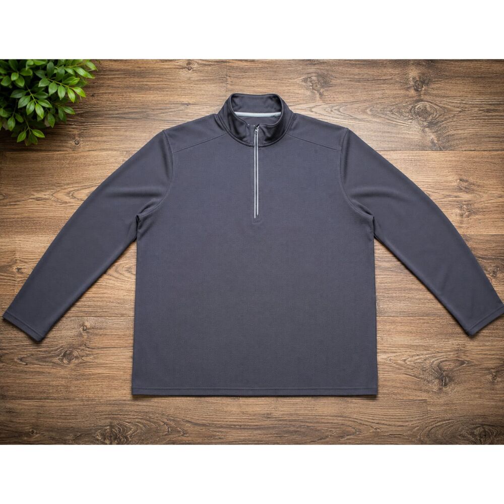 Sport-Tek 4XL Quarter Zip Pullover Gray Performance Long Sleeve Athletic Shirt